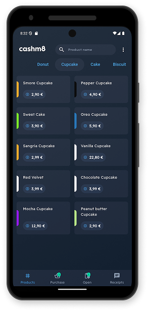 Phone screenshot of Cashm8 mobile app